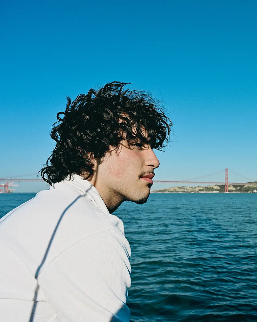 Portrait of the photographer by the water, Lisbon